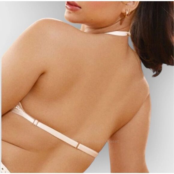 Savage X Fenty Angel White Embroidered Lace Halter Bralette Women’s 2X - Picture 2 of 13